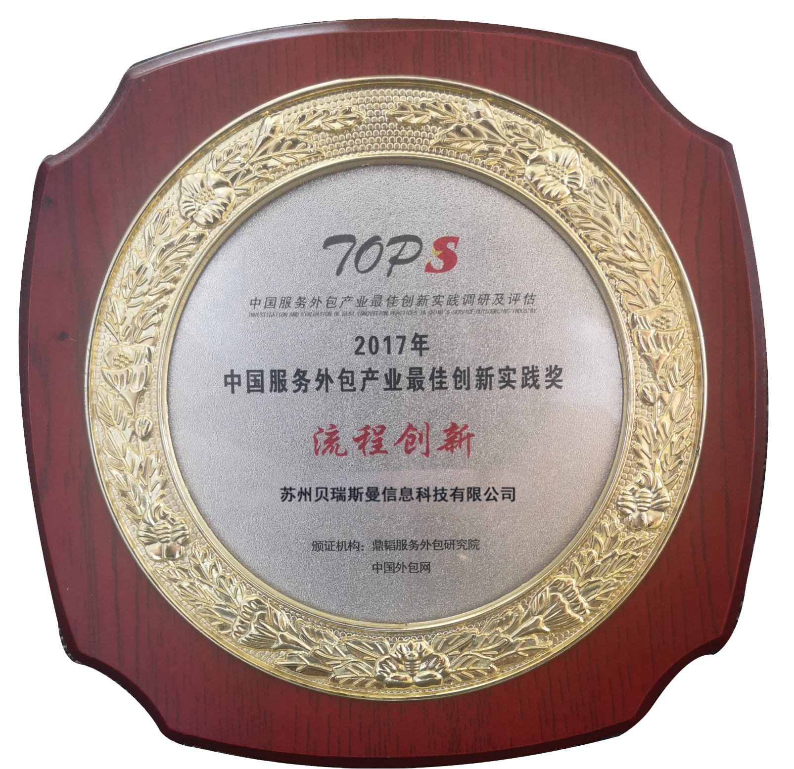 中國服務(wù)外包最佳創(chuàng)新實(shí)踐獎